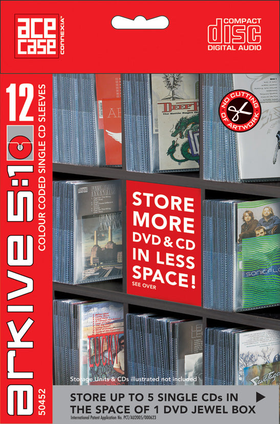 Arkive 5:1 CD Storage Sleeve 12 pack (grey)