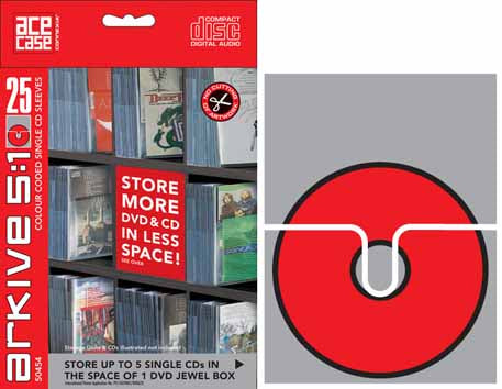 Arkive 5:1 CD Storage Sleeve 25 pack (grey)