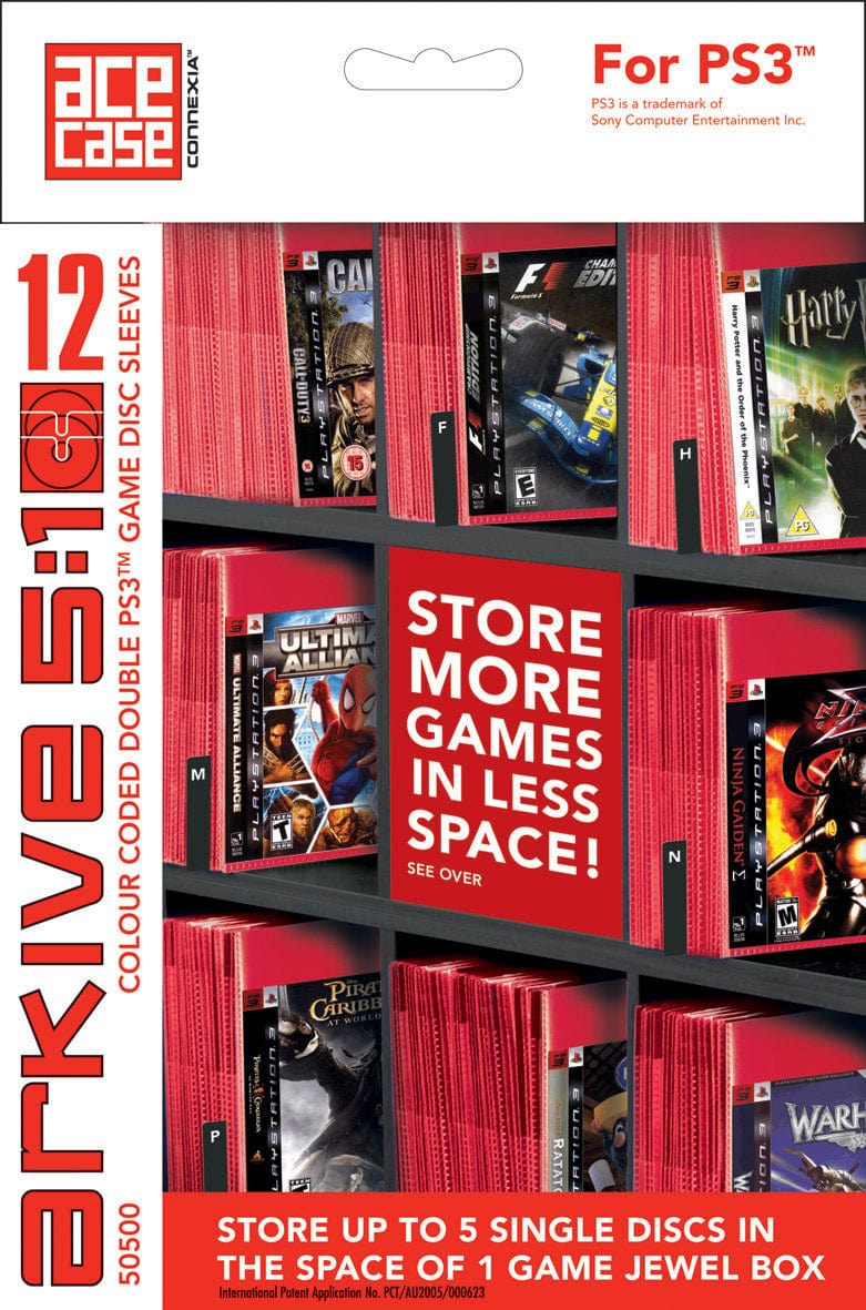 Arkive 5:1 Storage Sleeve 12 pack (Red) - MW Direct