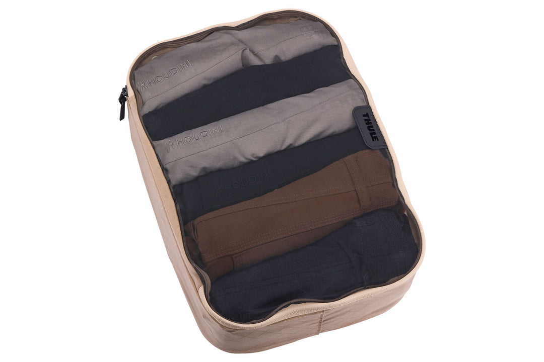 Thule Packing Cube Medium Gentle Beige mesh top detail