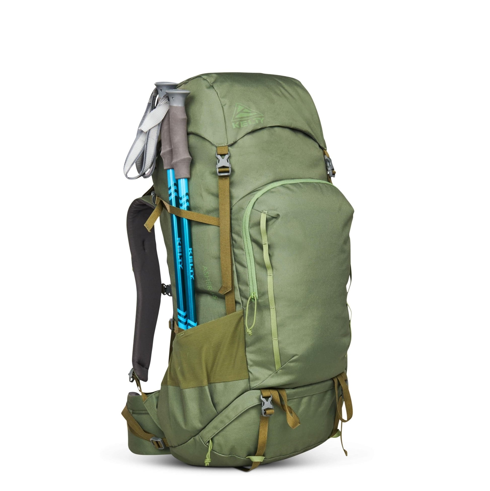KELTY Asher 65L Hiking Pack Winter Moss - MW Direct