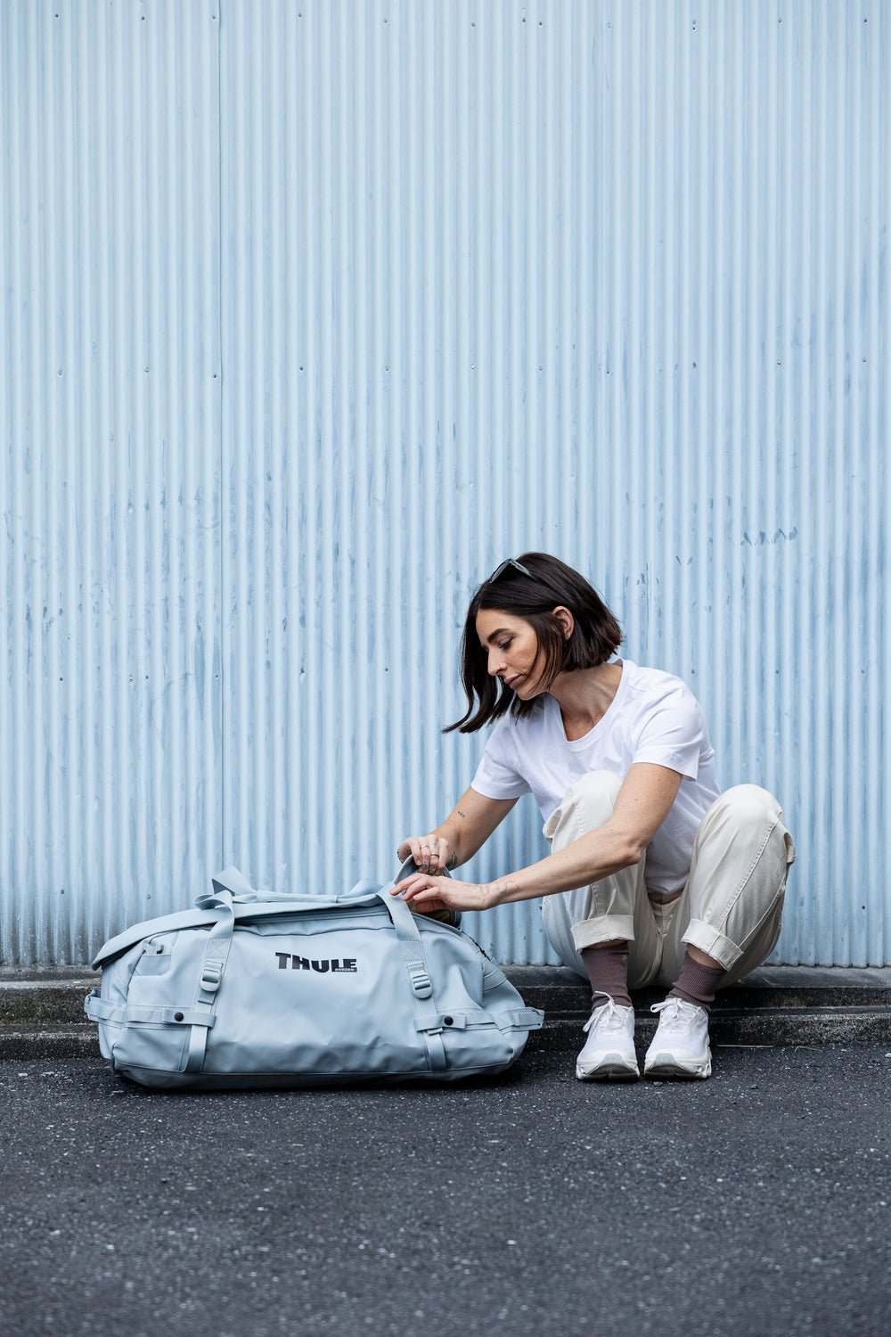 THULE Chasm 70L Duffel - Soft Blue - MW Direct